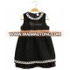 new autumn girls fashion woolen clothes white black elegant dress