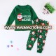 Newborn wholesale baby sweet pajamas for child Long Sleeve T-shirt + Pants Christmas kids clothing sets