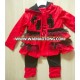 Children Clothing Set 3Pcs Cotton Girls Ruffle Coat with hood Kids Spring set