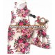 2018 European style family summer dress mom and daughter floral dress family parent-child clothes