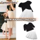 2018 summer black top + skirt parent-child dress Mother and Daughter Dress Parent-child Clothes